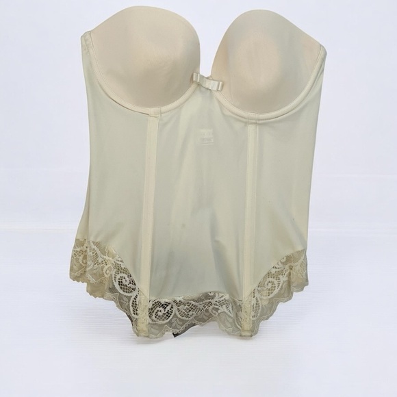 Simone Perele Other - Simone Perele Women's Corset Bra Removable Straps & Garters Ivory Sz 34B